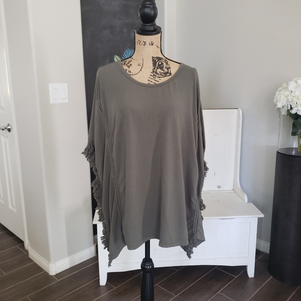 Boho Fringe Poncho